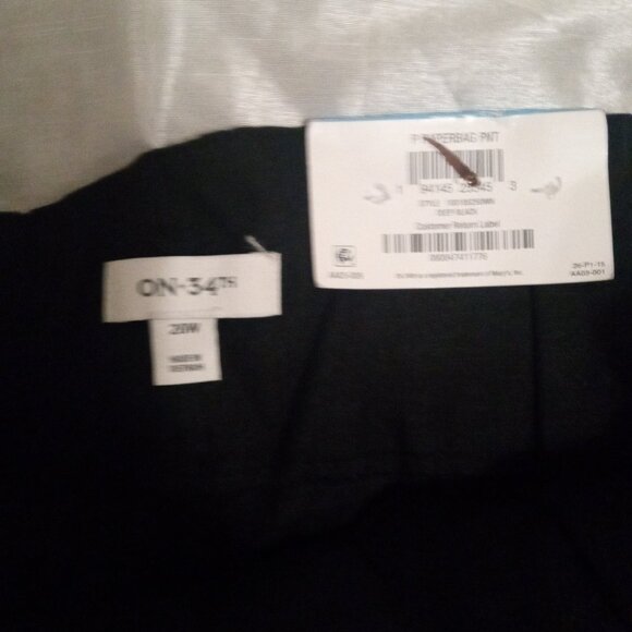 New ON 34th women's black pants size20W linen - Picture 4 of 10
